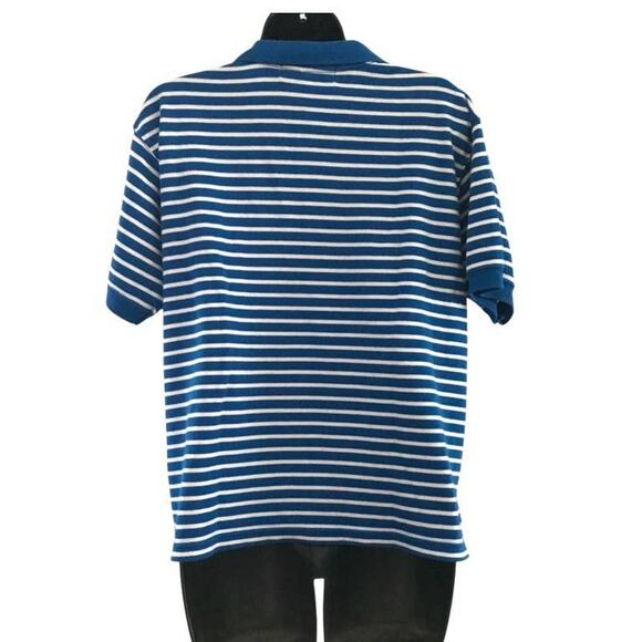 Vintage 80s Striped Blouse, Karen Scott Top, Large Short Sleeve 80s Plus Sized - Picture 4 of 14